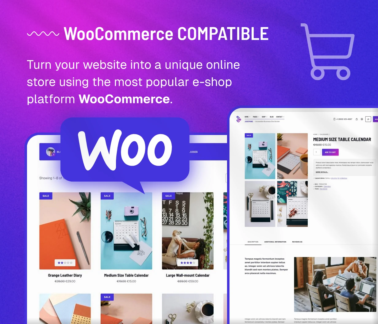 Josephine WordPress theme WooCommerce compatibility